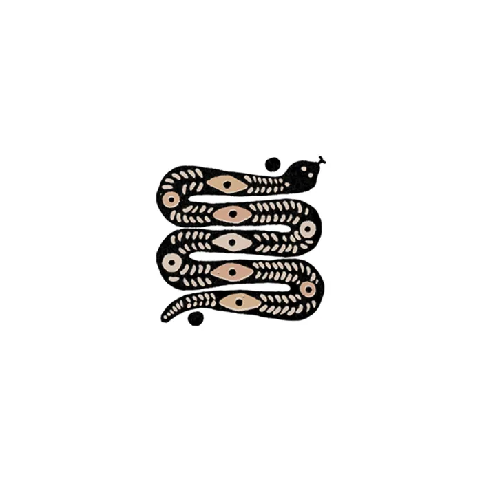 Tattly Earrings Desert Snake Tattoo Pair Metallic