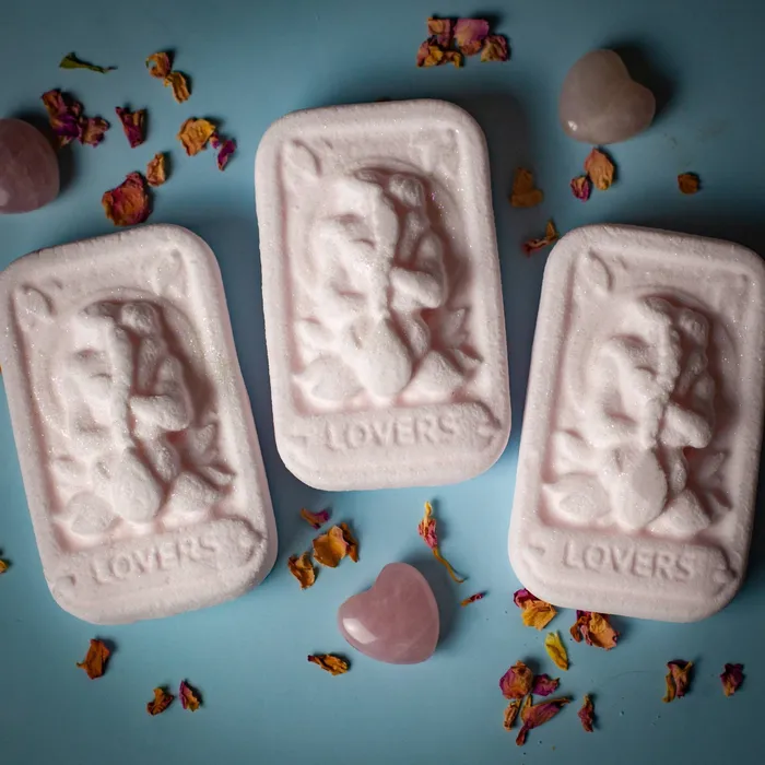 The Lovers Tarot Card Bath Bomb Crescent City Swoon Bath Bomb Studio Earrings