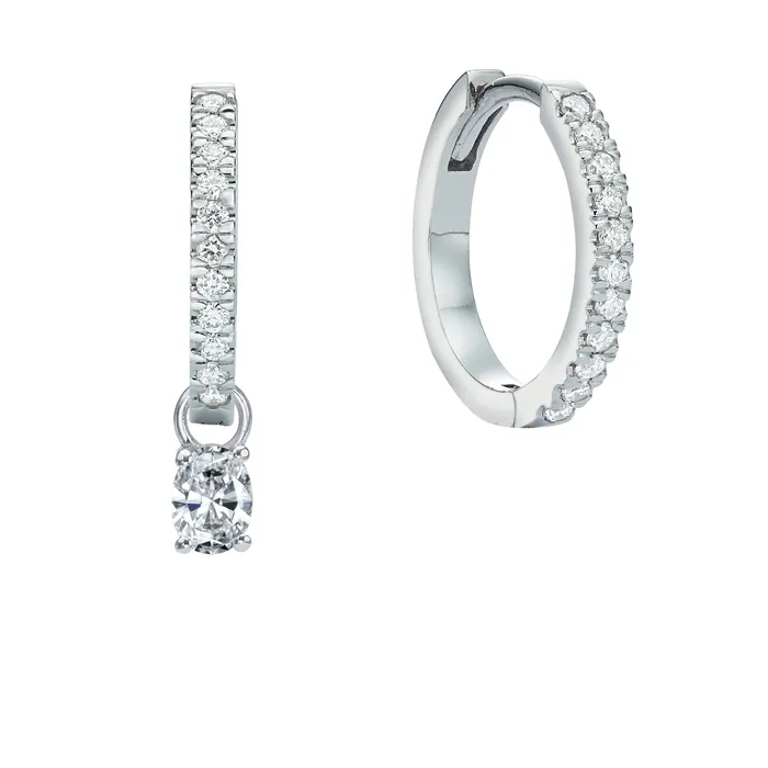 The Private Room Fine Jewelry Oval Shape Diamond Attachment Rings