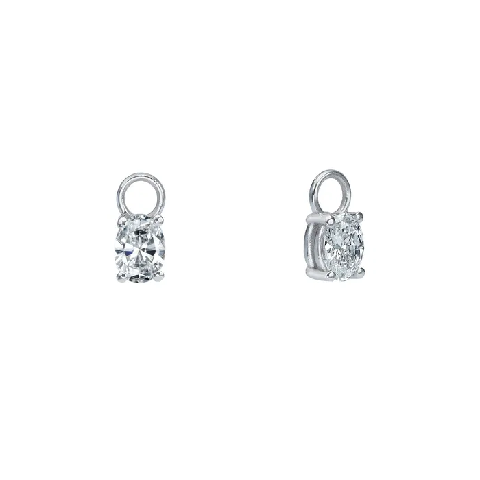 The Private Room Fine Jewelry Oval Shape Diamond Attachment Rings