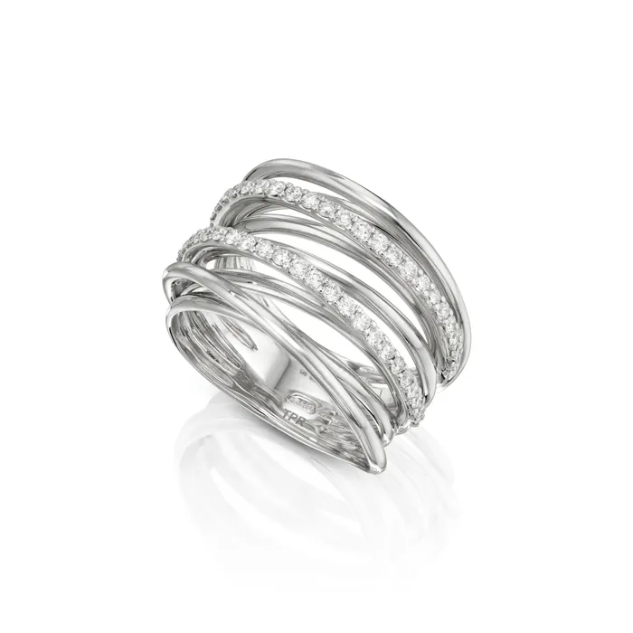 The Private Room Fine Jewelry Rings Double Band Spiral Diamond Ring