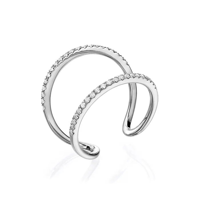 The Private Room Fine Jewelry Rings Open Double Band Diamond Ring