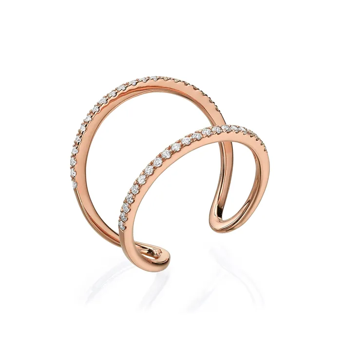 The Private Room Fine Jewelry Rings Open Double Band Diamond Ring