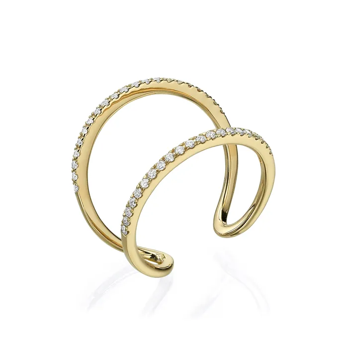 The Private Room Fine Jewelry Rings Open Double Band Diamond Ring