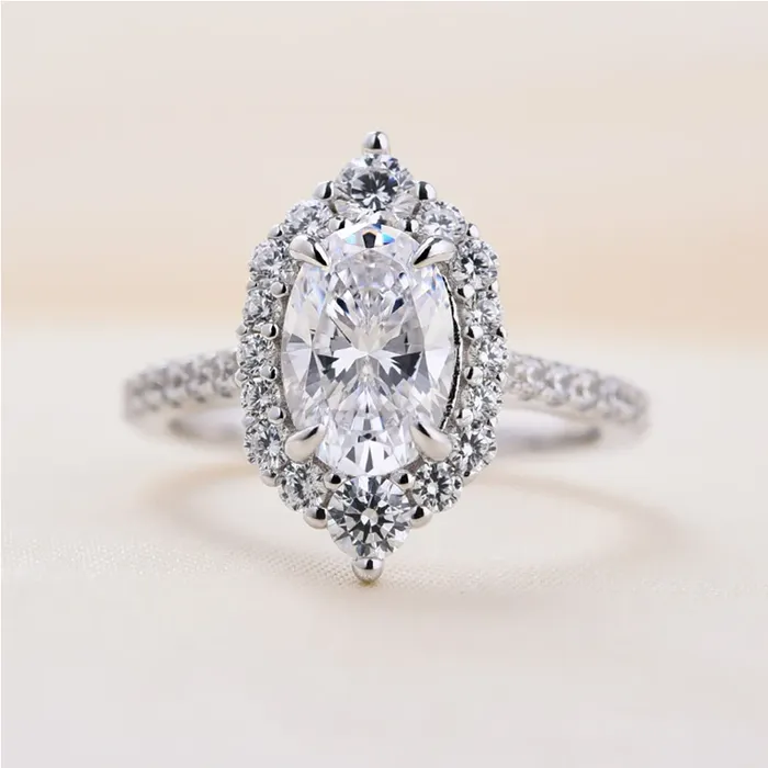 Unique Design Oval Cut 3Piece Sterling Silver Bridal Set shineofdiamond Rings Unique Design Oval Cut 3Piece Sterling Silver Bridal Set shineofdiamond Rings