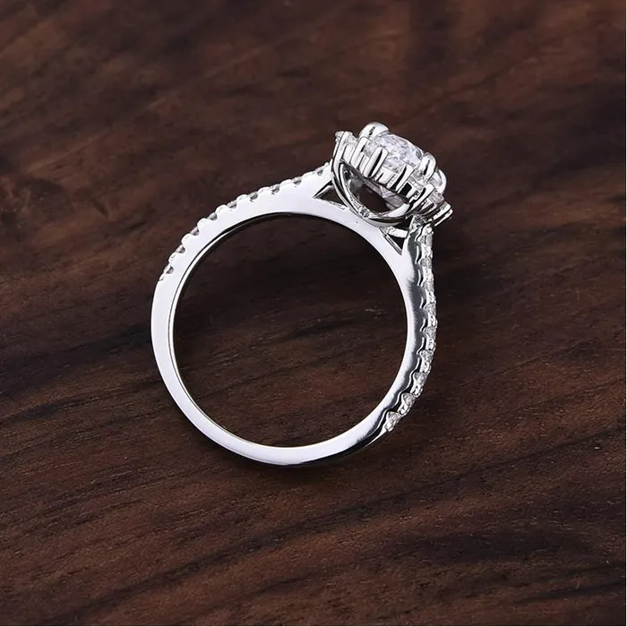 Unique Design Oval Cut 3Piece Sterling Silver Bridal Set shineofdiamond Rings Unique Design Oval Cut 3Piece Sterling Silver Bridal Set shineofdiamond Rings