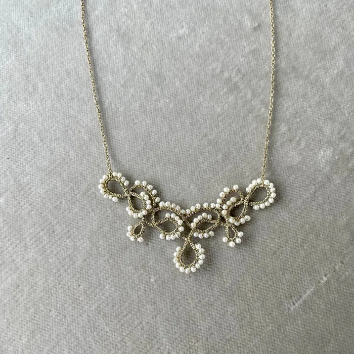 Woven Pearl Necklace Danielle Welmond Necklaces