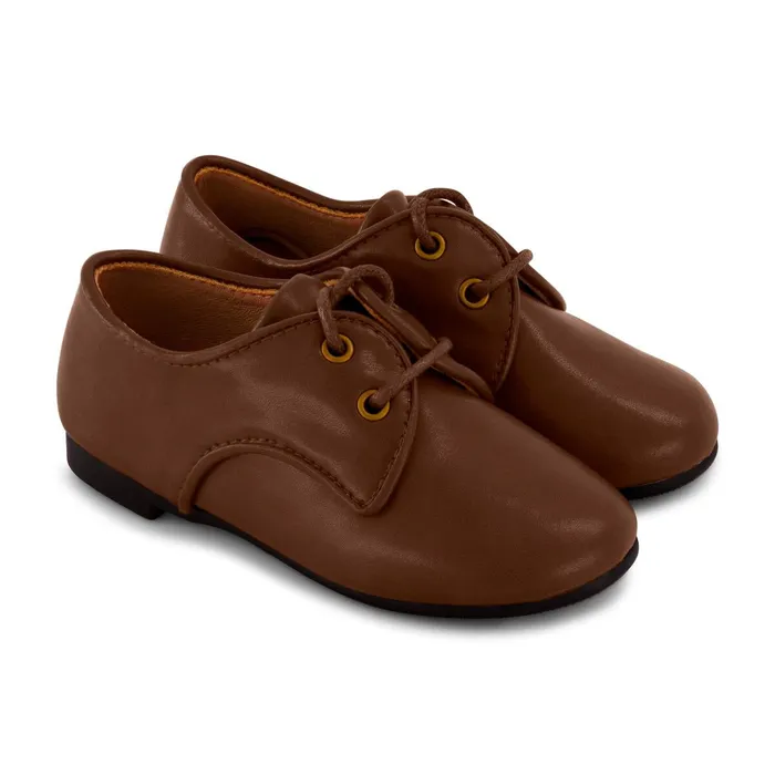 Zeebra Kids Earrings Zeebra Kids Hard Sole Lace Ups Walnut Brown
