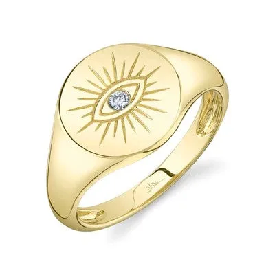 003CT DIAMOND EYE SIGNET RING SHY CREATIONS Rings