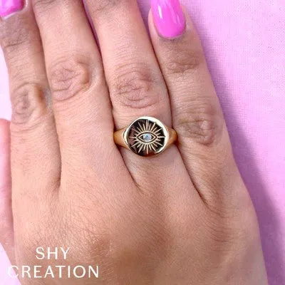 003CT DIAMOND EYE SIGNET RING SHY CREATIONS Rings