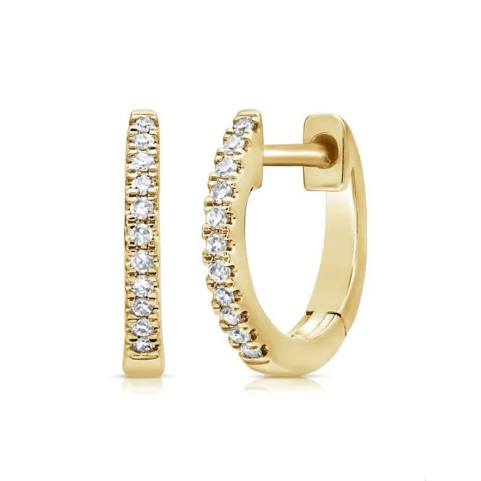 10mm 14k Gold Huggie Earring NicoleHD Jewelry Earrings