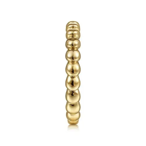 14K Yellow Gold Bujukan Bead Stackable Ring GABRIEL CO Rings
