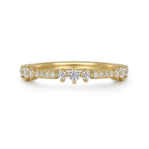 14K Yellow Gold Diamond Ladies Ring GABRIEL CO Rings