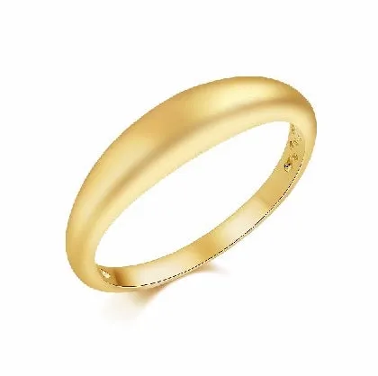 14K Yellow Gold Dome Ring NicoleHD Jewelry Rings
