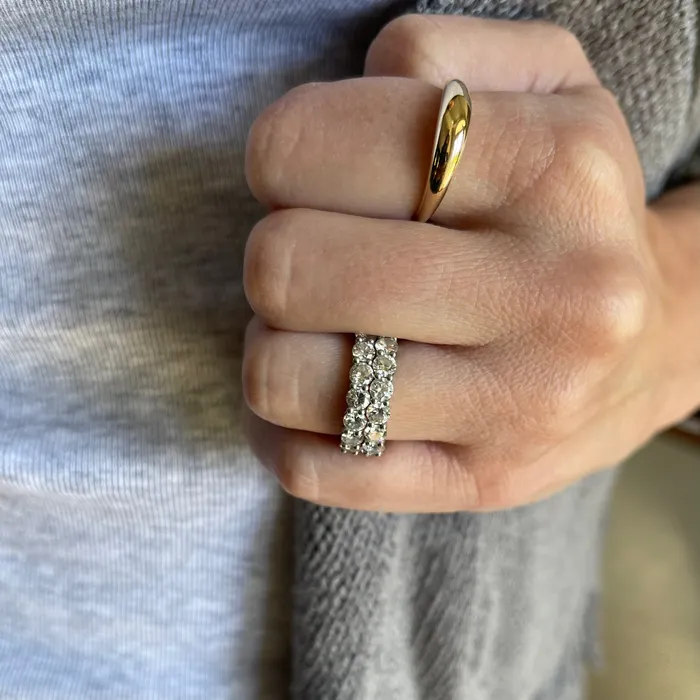 14K Yellow Gold Dome Ring NicoleHD Jewelry Rings