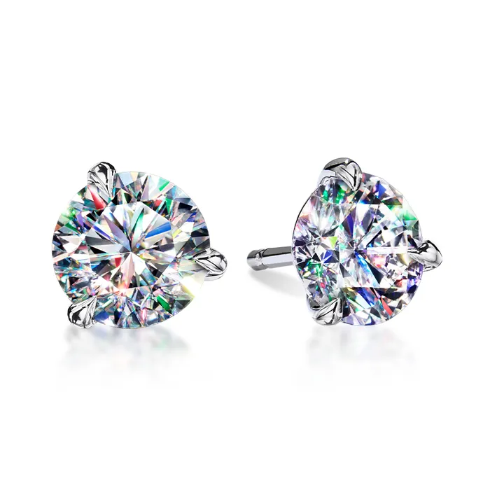 14KWG 400CTW RD FOF DIA MARTINI STUDS FACETS OF FIRE Earrings