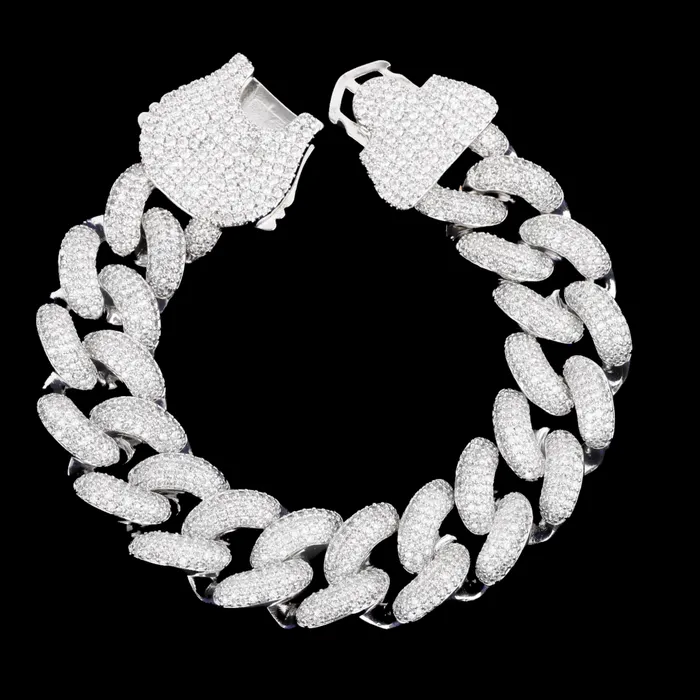 18MM Special Clasp Iced Out Diamond Bracelet Special Clasp Bracelets
