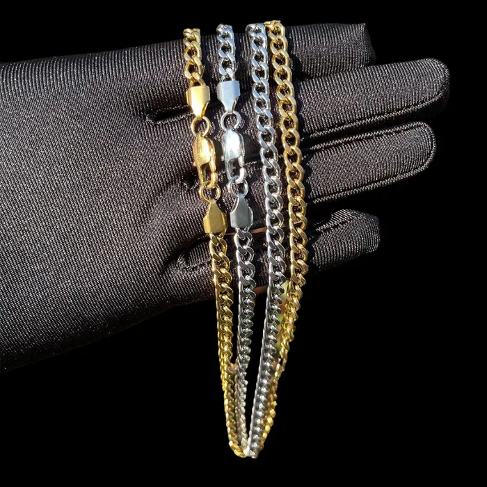 5MM Stainless Steel Cuban Link Chain Necklace Stainless Steel Necklaces