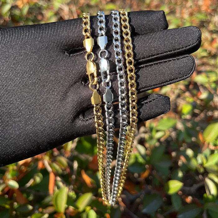 5MM Stainless Steel Cuban Link Chain Necklace Stainless Steel Necklaces