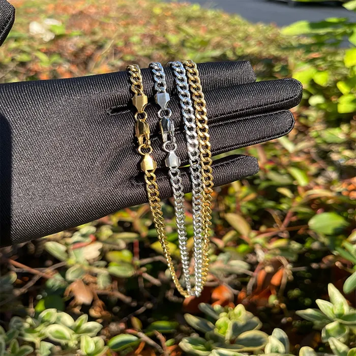 5MM Stainless Steel Cuban Link Chain Necklace Stainless Steel Necklaces