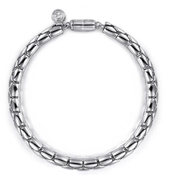 925 Sterling Silver Tubular Chain Bracelet GABRIEL CO Bracelets