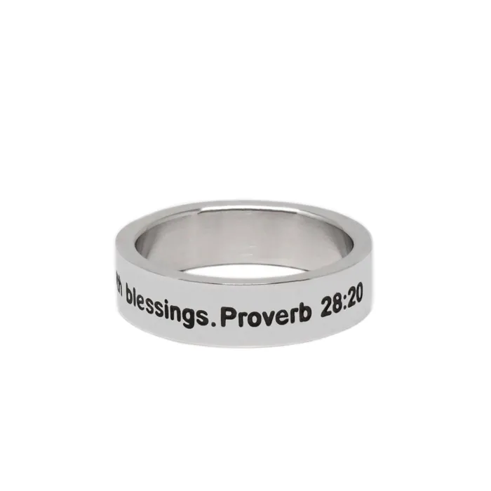 A Faithful Man Silver Ring Forever Truth Rings