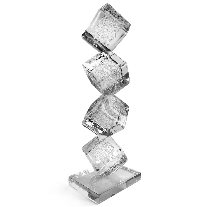 Alberto Don Earrings Ice cubes Art Glass