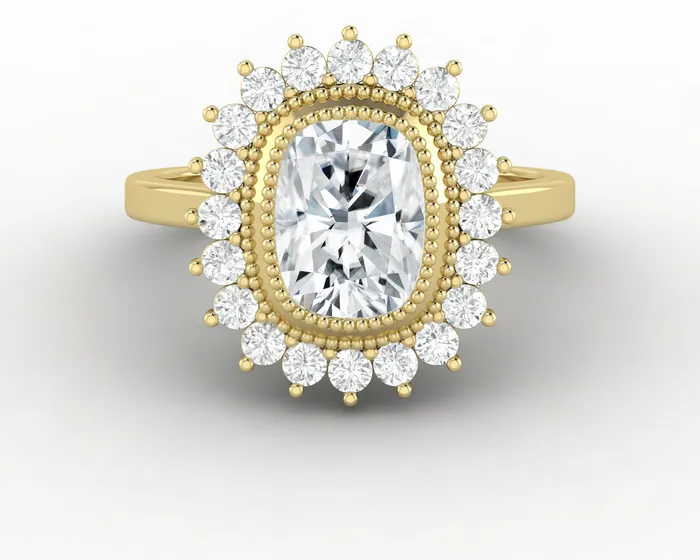 Allegra 150 Ct Cushion Cut Halo Moissanite Engagement Ring Sapheena Jewelry Rings Allegra 150 Ct Cushion Cut Halo Moissanite Engagement Ring Sapheena Jewelry Rings