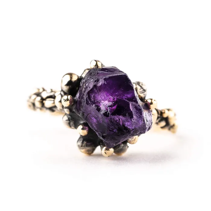 Amethyst Band Ring One of a Kind Giardinoblu Rings