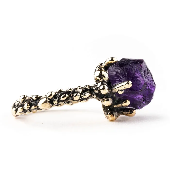 Amethyst Band Ring One of a Kind Giardinoblu Rings