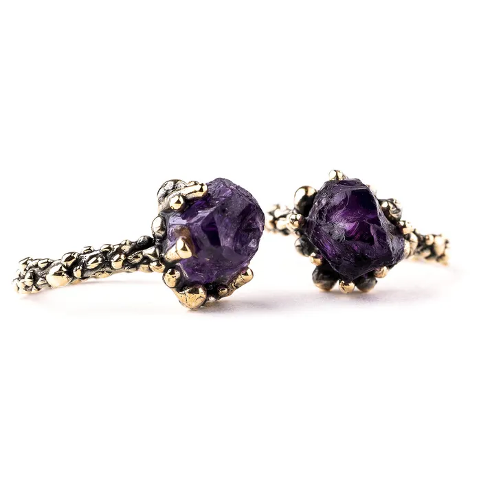 Amethyst Band Ring One of a Kind Giardinoblu Rings