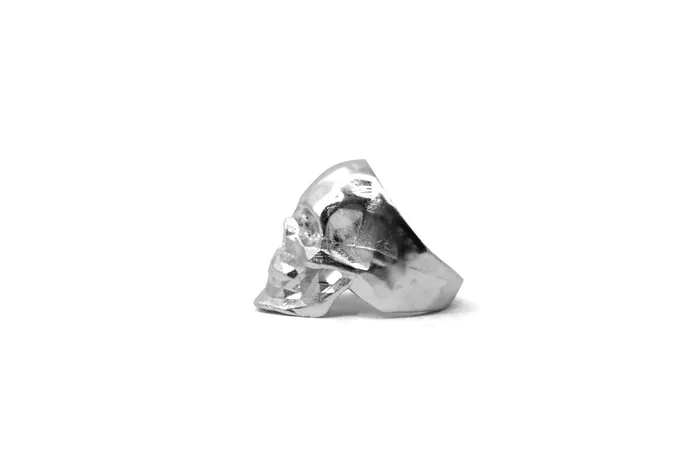 Anillo Craneo Low poly con mandibula Plata MARIA MARISCAL Earrings