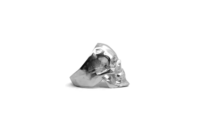 Anillo Craneo Low poly con mandibula Plata MARIA MARISCAL Earrings
