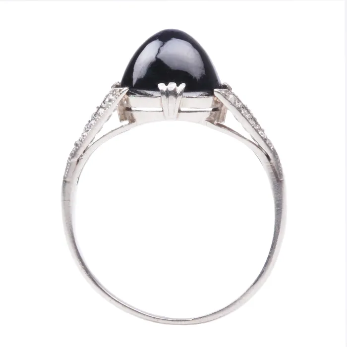 Art Deco Sapphire and Diamond Ring Bell Bird Antiques Rings
