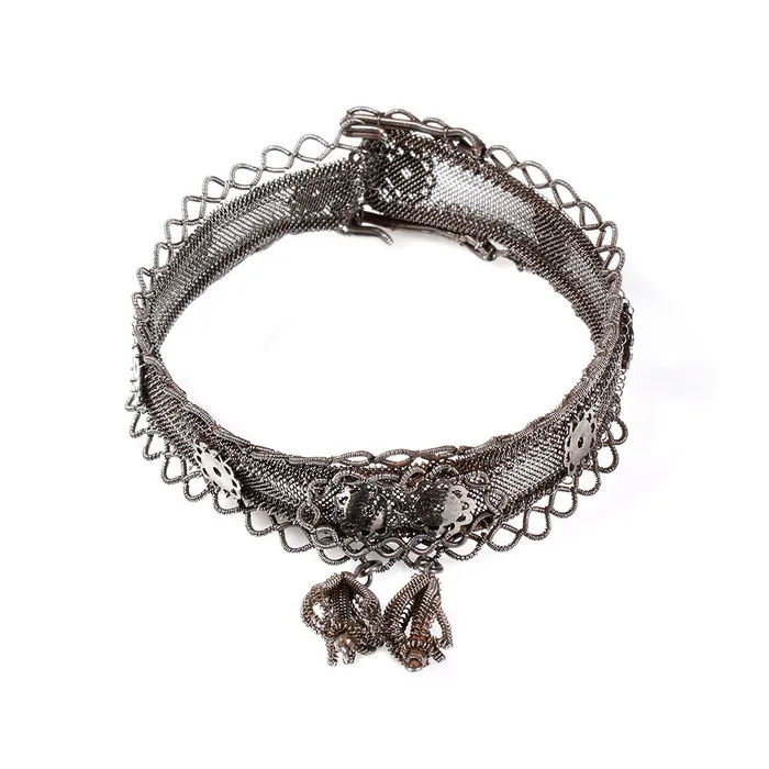 Bell and Bird Bracelets Silesian Iron Bangle