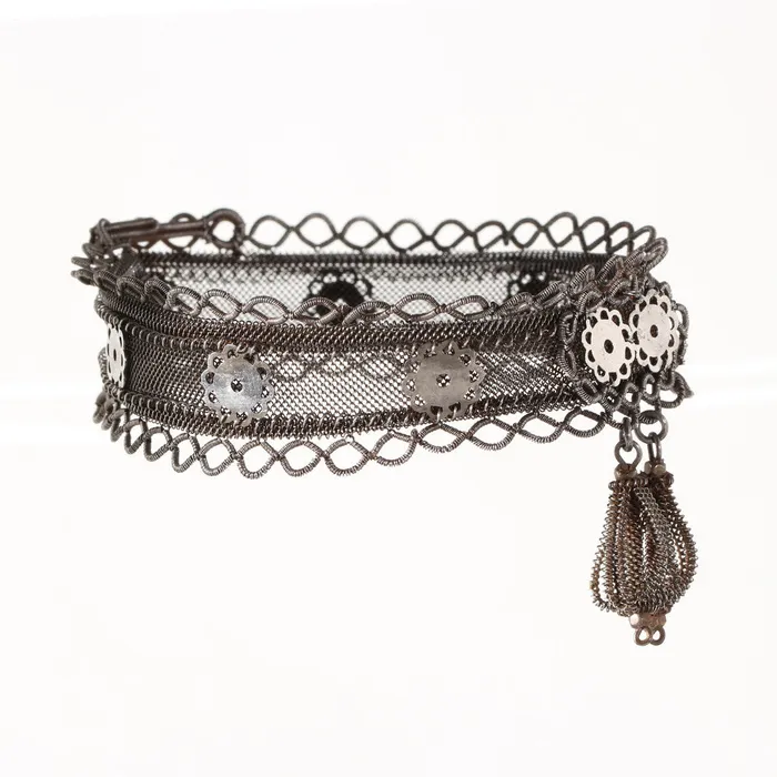 Bell and Bird Bracelets Silesian Iron Bangle