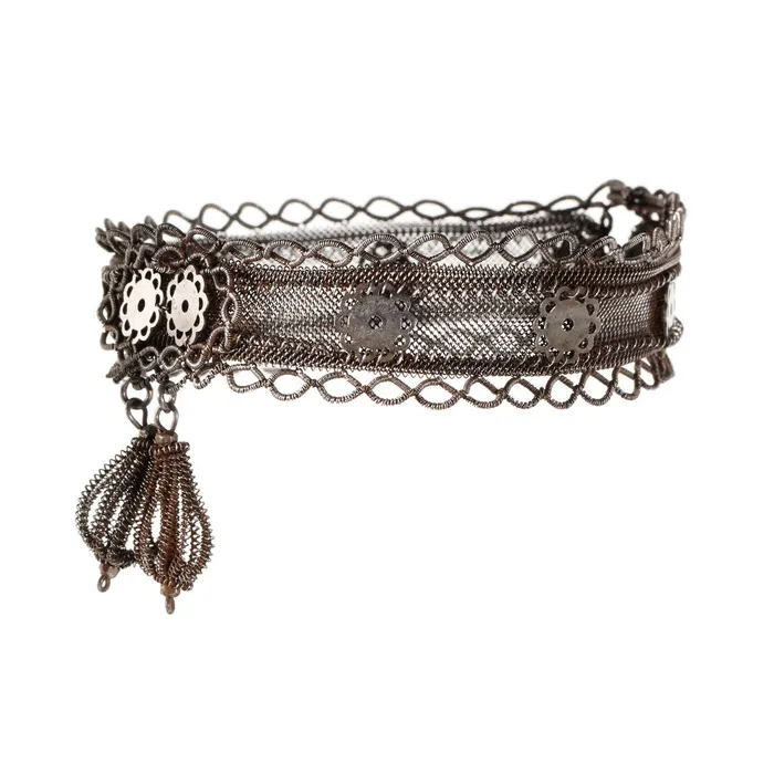 Bell and Bird Bracelets Silesian Iron Bangle