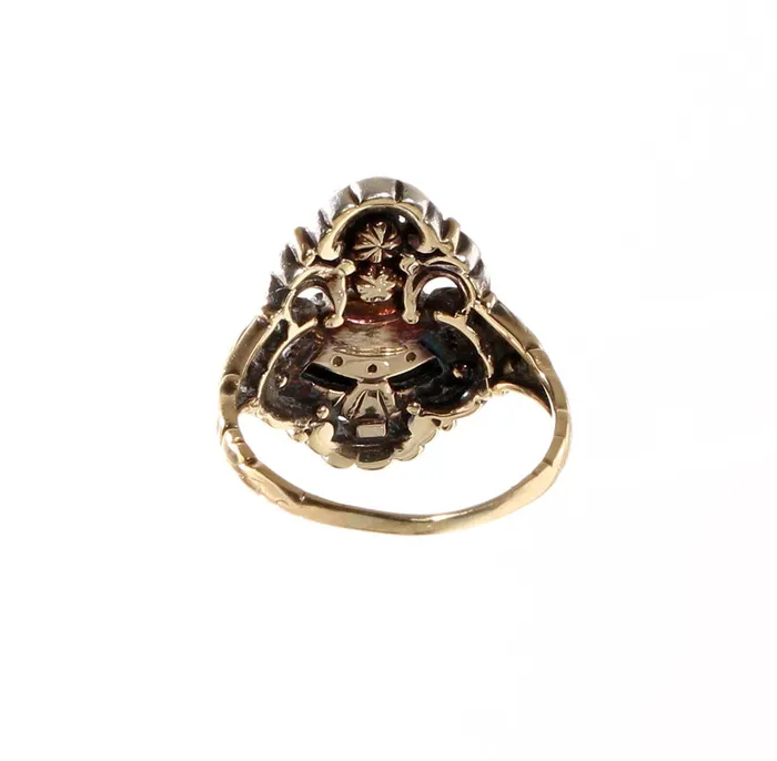 Bell Bird Antiques 18th Century Georgian Diamond Crown Ring Rings