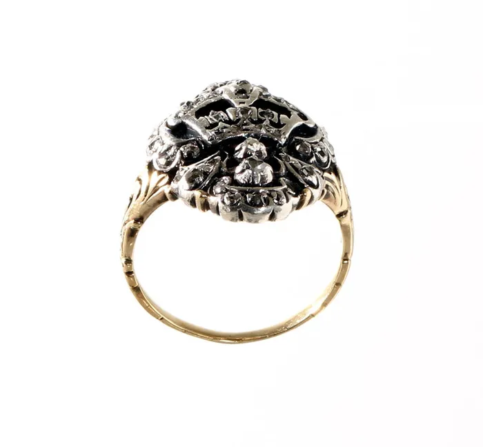Bell Bird Antiques 18th Century Georgian Diamond Crown Ring Rings