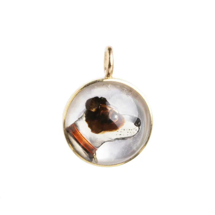 Bell Bird Antiques Antique Austrian Terrier Dog Pendant Necklaces