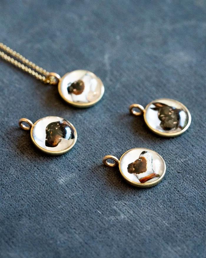 Bell Bird Antiques Antique Austrian Terrier Dog Pendant Necklaces