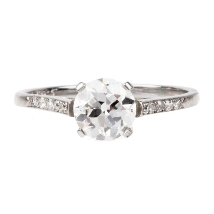 Bell Bird Antiques Rings Art Deco Diamond Platinum Ring