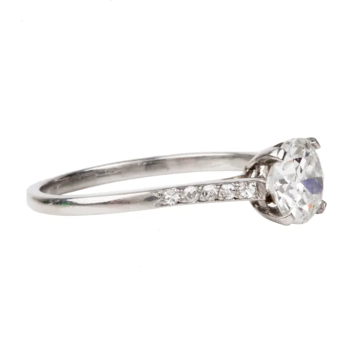 Bell Bird Antiques Rings Art Deco Diamond Platinum Ring
