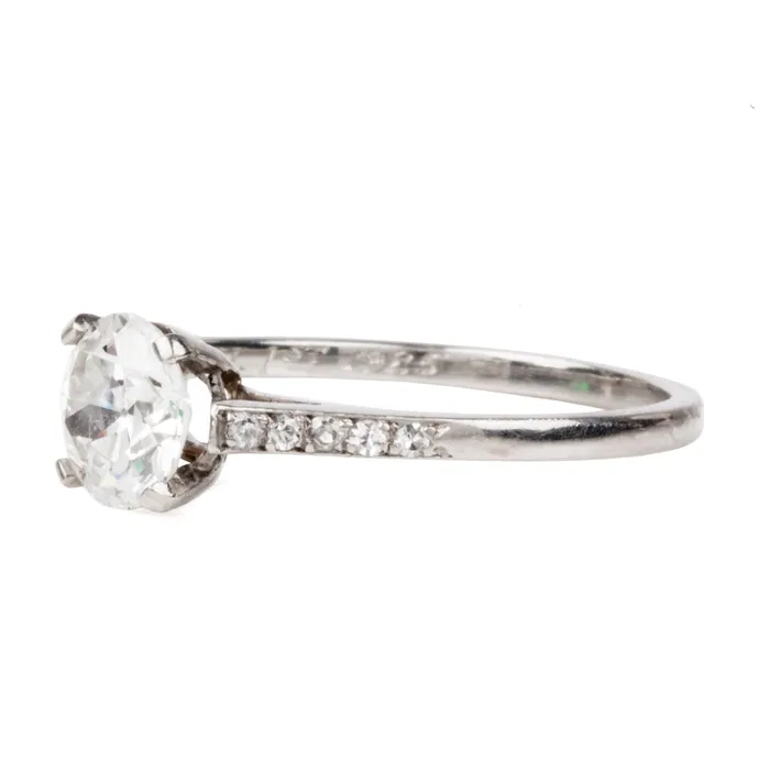 Bell Bird Antiques Rings Art Deco Diamond Platinum Ring