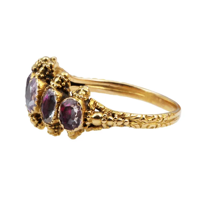 Bell Bird Antiques Rings Cannetile Pink Topaz Ring