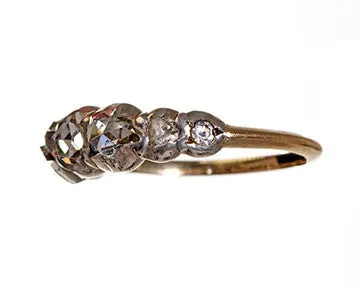 Bell Bird Antiques Rings Georgian Rose Cut Diamond HalfHoop Band