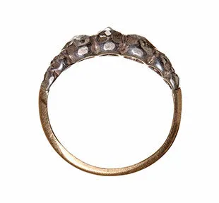Bell Bird Antiques Rings Georgian Rose Cut Diamond HalfHoop Band