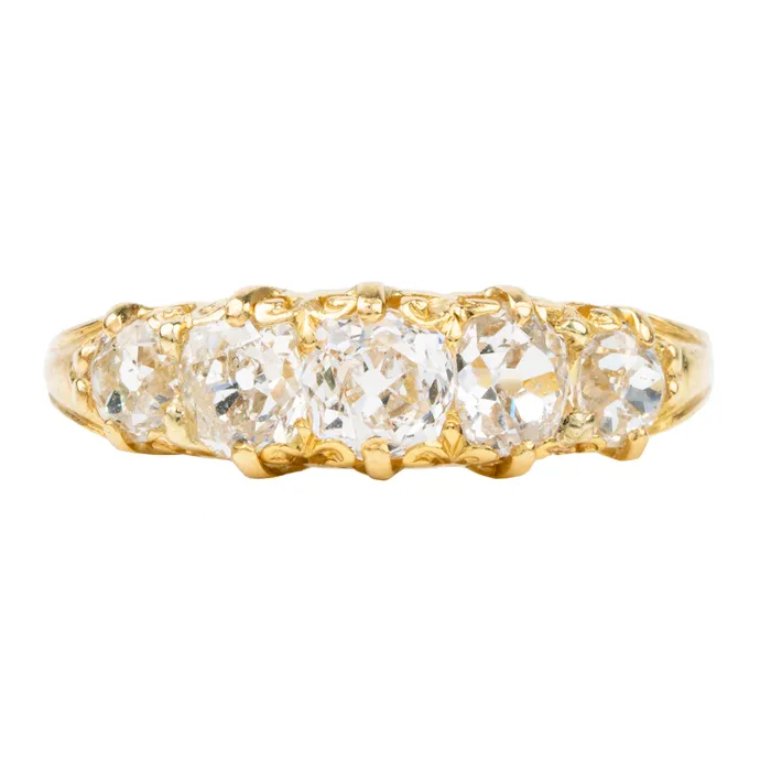 Bell Bird Antiques Rings Late Victorian era diamond ring