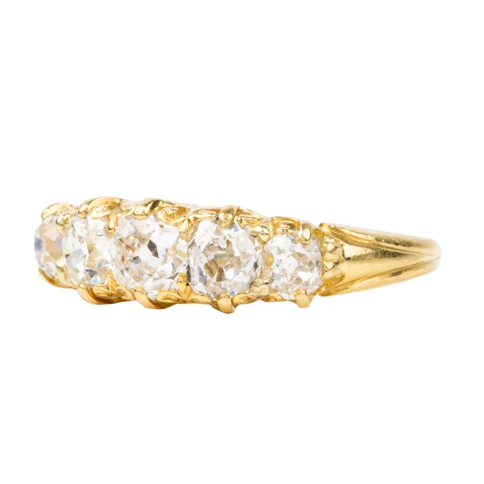 Bell Bird Antiques Rings Late Victorian era diamond ring