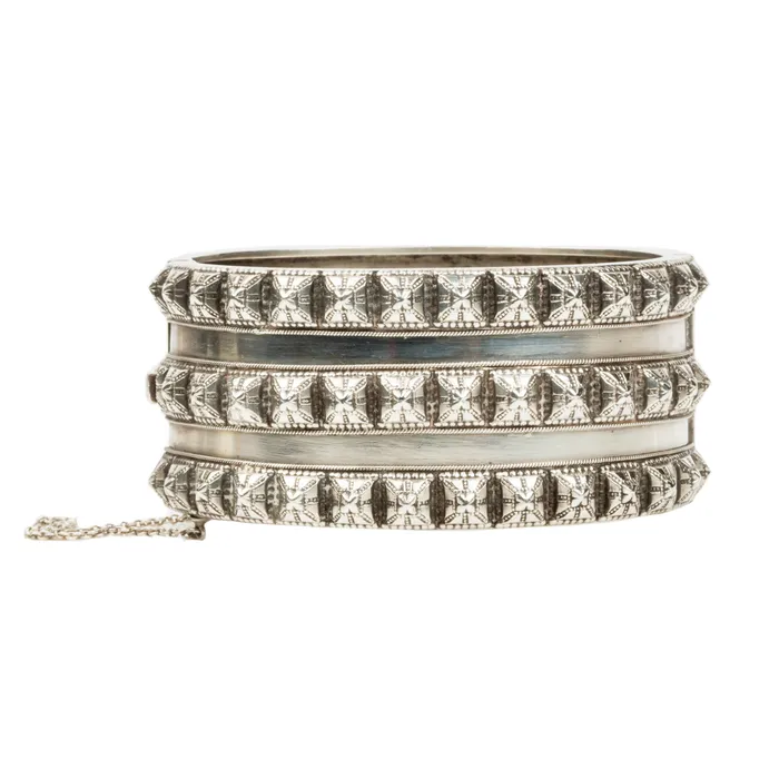 Bracelets Bell Bird Antiques Victrorian Era Sterling Studd Bangle